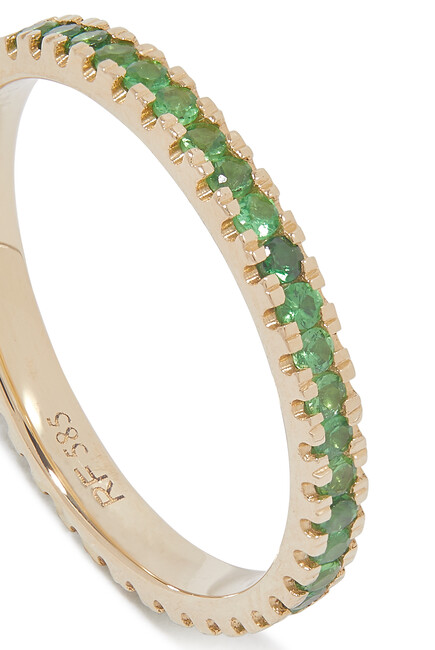 Green Garnet Eternity Ring